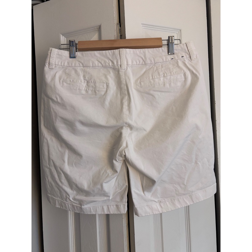 J.Crew White Bermuda Shorts Size 8 Stretch Cotton Classic Summer Preppy - Picture 6 of 7